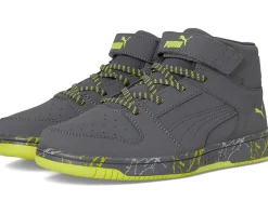 PUMA Kids Rebound Layup Mid Hook And Loop (Little Kid)