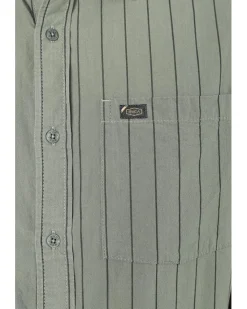 RVCA Dayshift Workwear Stripe Short Sleeve Men's