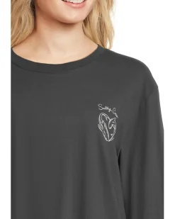 Salty Crew Heart Shark Long Sleeve Boyfriend Tee Women's
