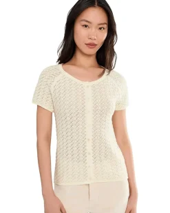 Sanctuary All In Pointelle Button Top Women's