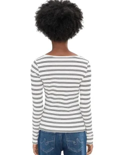 Sanctuary Button Front Ribbed Top Women's