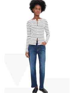 Sanctuary Button Front Ribbed Top Women's