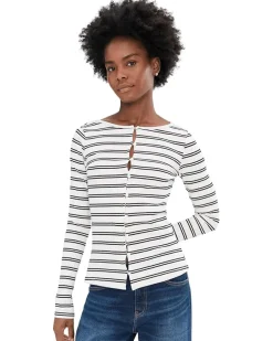 Sanctuary Button Front Ribbed Top Women's