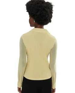 Sanctuary Fitted Mesh Button Down Women's