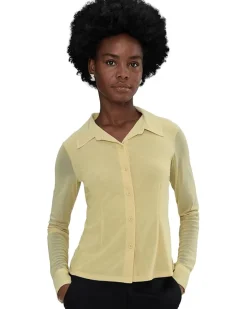 Sanctuary Fitted Mesh Button Down Women's