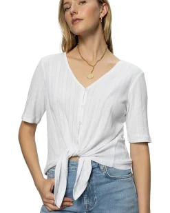 Sanctuary Pointelle Tie Tee Women's
