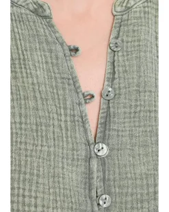 Splendid Ava Gauze Button Tank Women's
