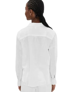 Splendid Stella Lnen Trim Button-Down Women's