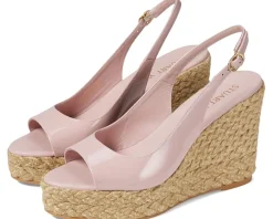 Stuart Weitzman Island Peep-Toe Espadrille Wedge Women's