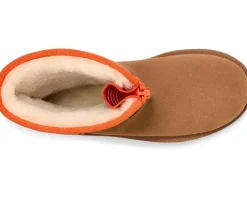 UGG Classic Short Zipper Tape Logo Women's