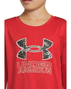 Under Armour Kids Core Logo Twist Tech Long Sleeve (Little Kid)