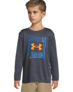 Under Armour Kids Logo Frame Twist Tech Long Sleeve (Little Kid)