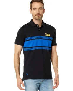 U.S. POLO ASSN. Engineered Stripe Short Sleeve Knit Polo Men's