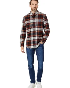 U.S. POLO ASSN. Long Sleeve Classic Fit 1 Pocket Yarn Dye Stretch Peached Twill Woven Shirt Men's