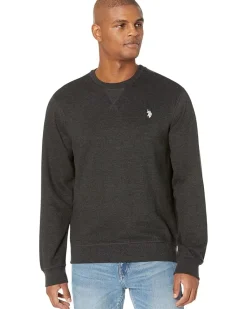 U.S. POLO ASSN. Long Sleeve Popover Crew Neck Fleece Sweatshirt Men's