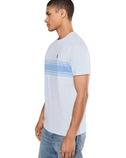 U.S. POLO ASSN. Short Sleeve Chest Print Stripe Jersey Tee Shirt Men's