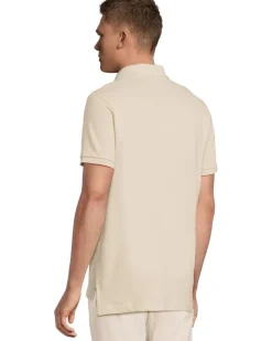 U.S. POLO ASSN. Slim Fit Big Horse Polo with Stripe Collar Men's
