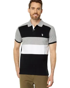 U.S. POLO ASSN. Slim Fit Chest Stripe Color-Block Polo Men's