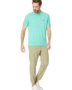 U.S. POLO ASSN. Slim Fit Solid Pique Polo Shirt Men's