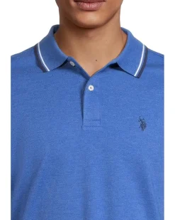 U.S. POLO ASSN. Slim Fit Tipped Interlock Knit Polo Men's