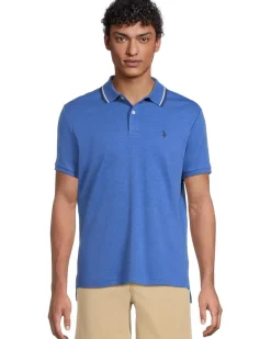 U.S. POLO ASSN. Slim Fit Tipped Interlock Knit Polo Men's