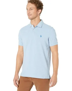U.S. POLO ASSN. Solid Cotton Pique Polo with Small Pony Men's