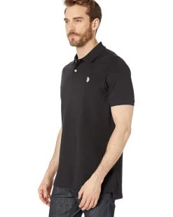 U.S. POLO ASSN. Solid Cotton Pique Polo with Small Pony Men's