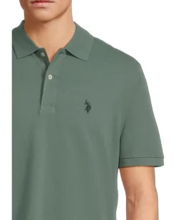 U.S. POLO ASSN. Solid Cotton Pique Polo with Small Pony Men's