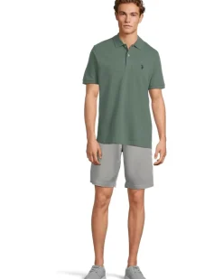 U.S. POLO ASSN. Solid Cotton Pique Polo with Small Pony Men's