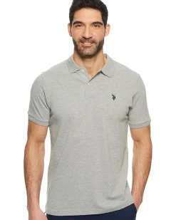 U.S. POLO ASSN. Solid Cotton Pique Polo with Small Pony Men's