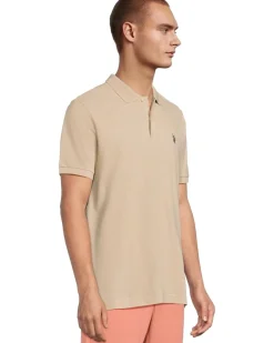 U.S. POLO ASSN. Solid Cotton Pique Polo with Small Pony Men's