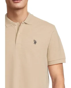 U.S. POLO ASSN. Solid Cotton Pique Polo with Small Pony Men's