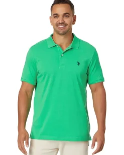 U.S. POLO ASSN. Solid Cotton Pique Polo with Small Pony Men's