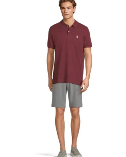 U.S. POLO ASSN. Solid Cotton Pique Polo with Small Pony Men's